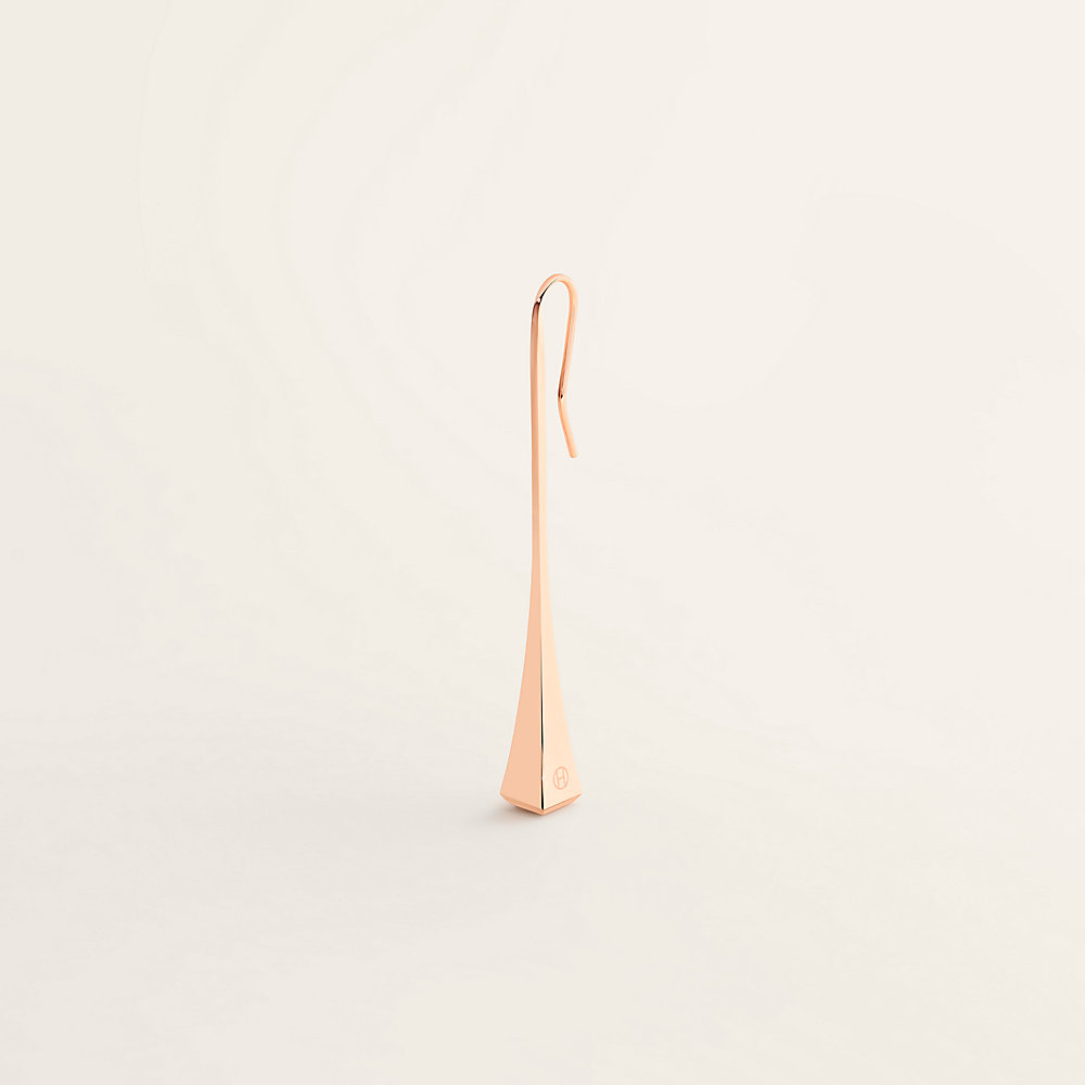 Clou de forge single dangle earring - Rose gold | Hermès USA